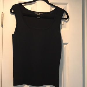 Scott Taylor black ribbed tank-size L